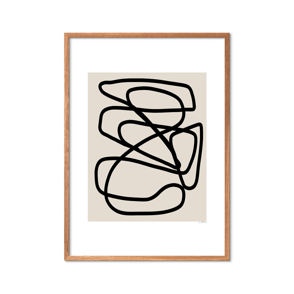 Trace 10 plakat, beige - 30x40 cm