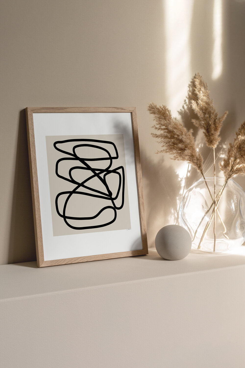 Trace 10 plakat, beige - 30x40 cm