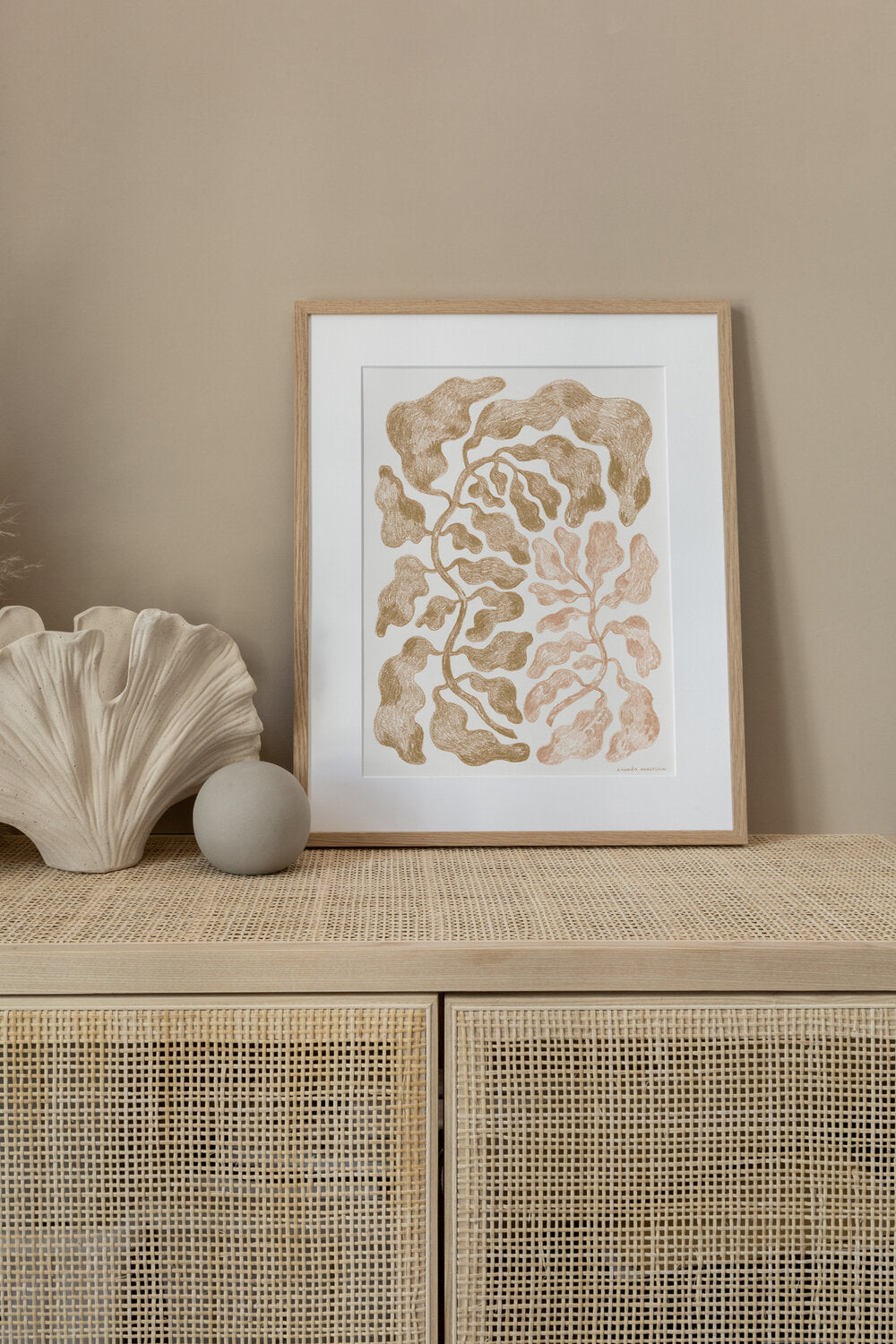 The Two plakat, beige - 30x40 cm