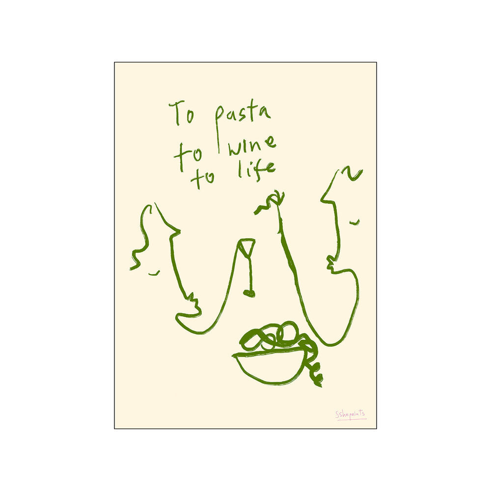 To Life plakat, beige/grøn - 50x70 cm