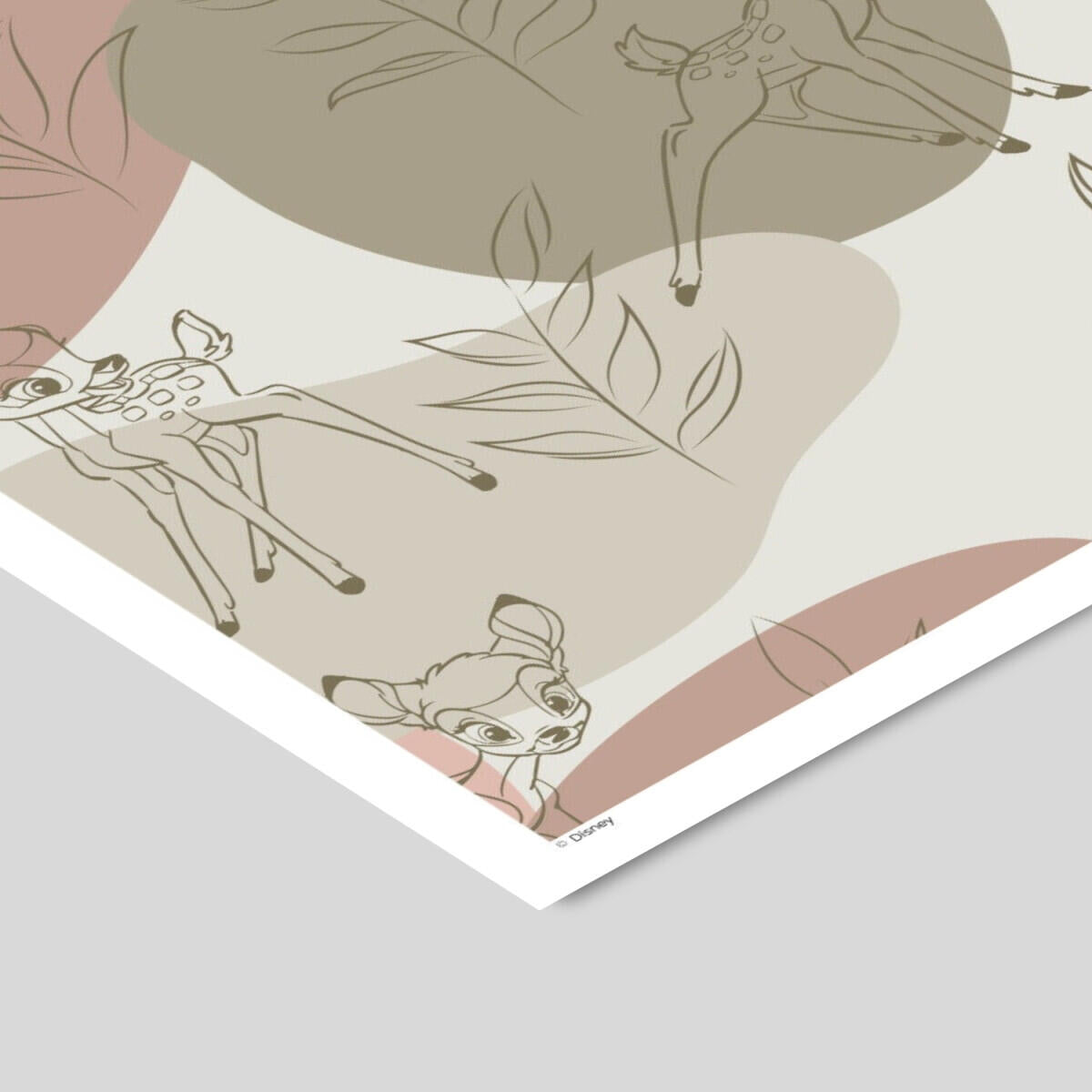 Disney Bambi Green Outline plakat - A5