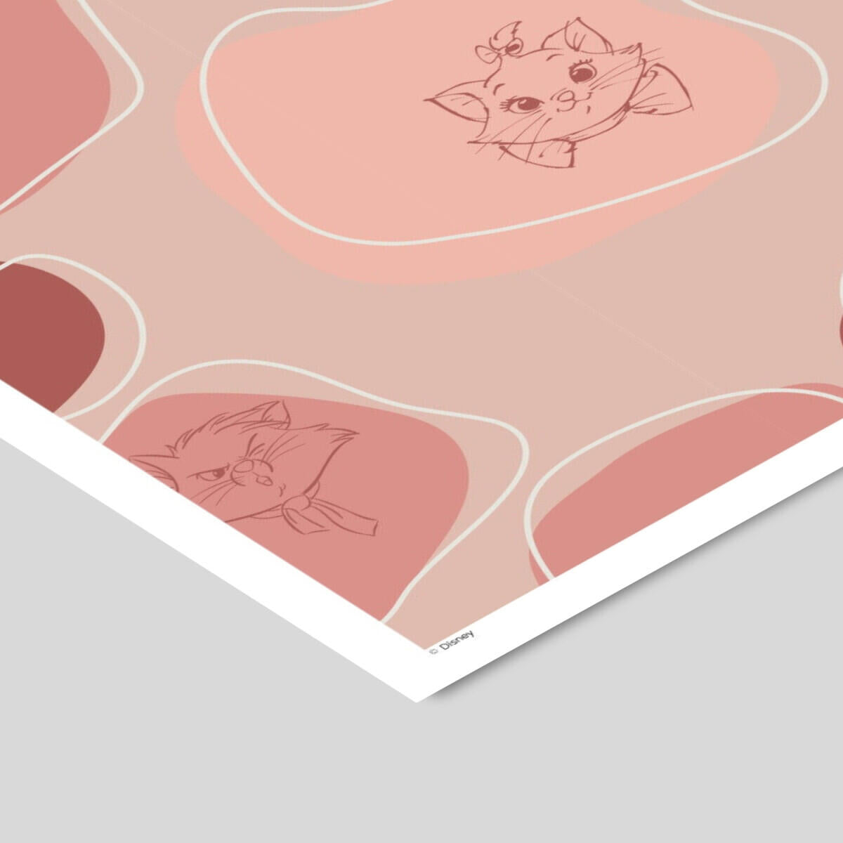 Disney Aristocats Pink & Red plakat - A5