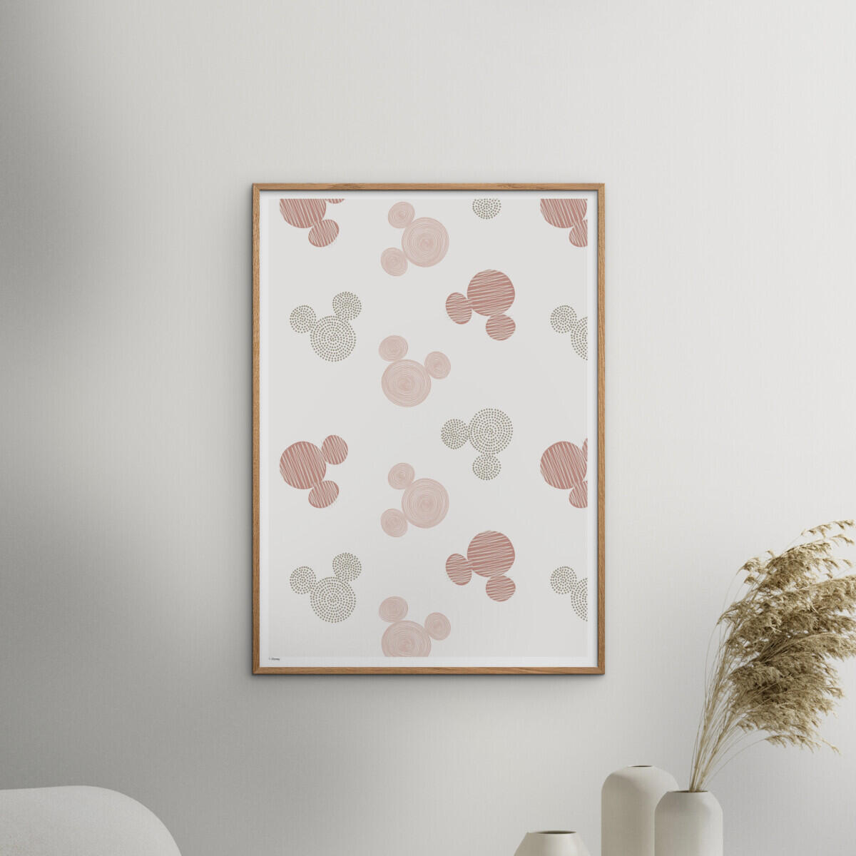 Disney Mickey Mouse Beige Pattern plakat - 50x70 cm