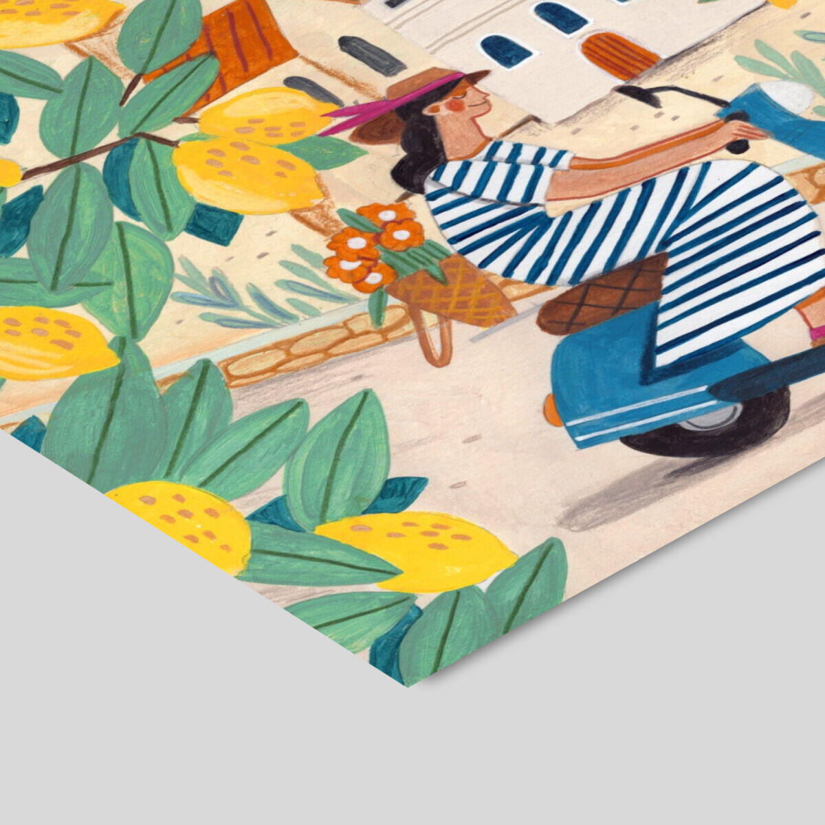 Affordable Art Prints x Caroline Bonne Muller Woman on the Amalfi Coast plakat - A5