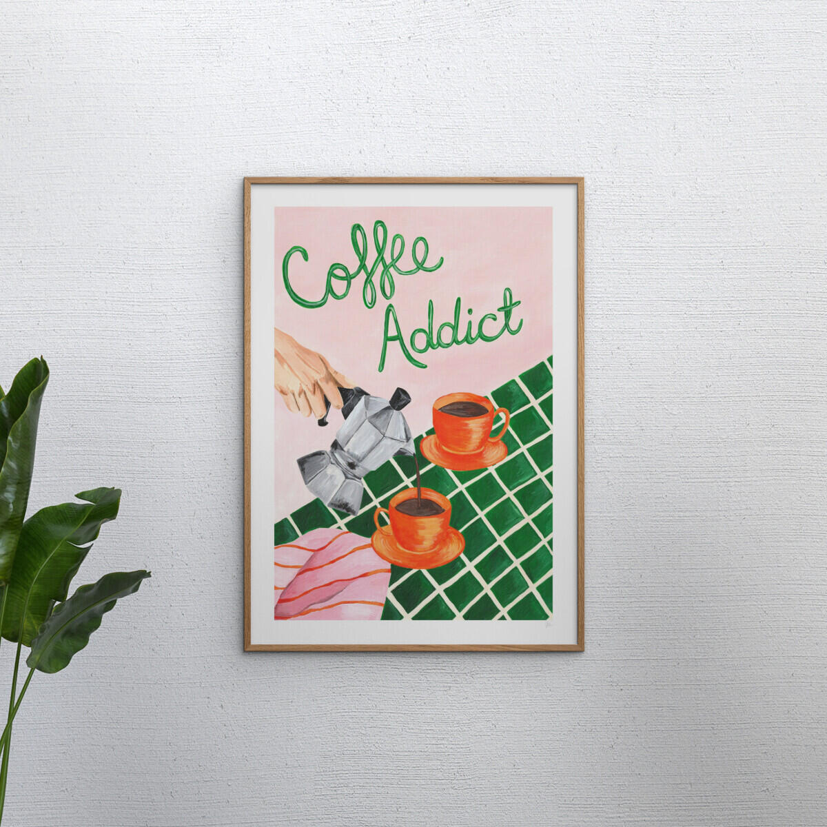 Violets Print House Coffee Addict - A3