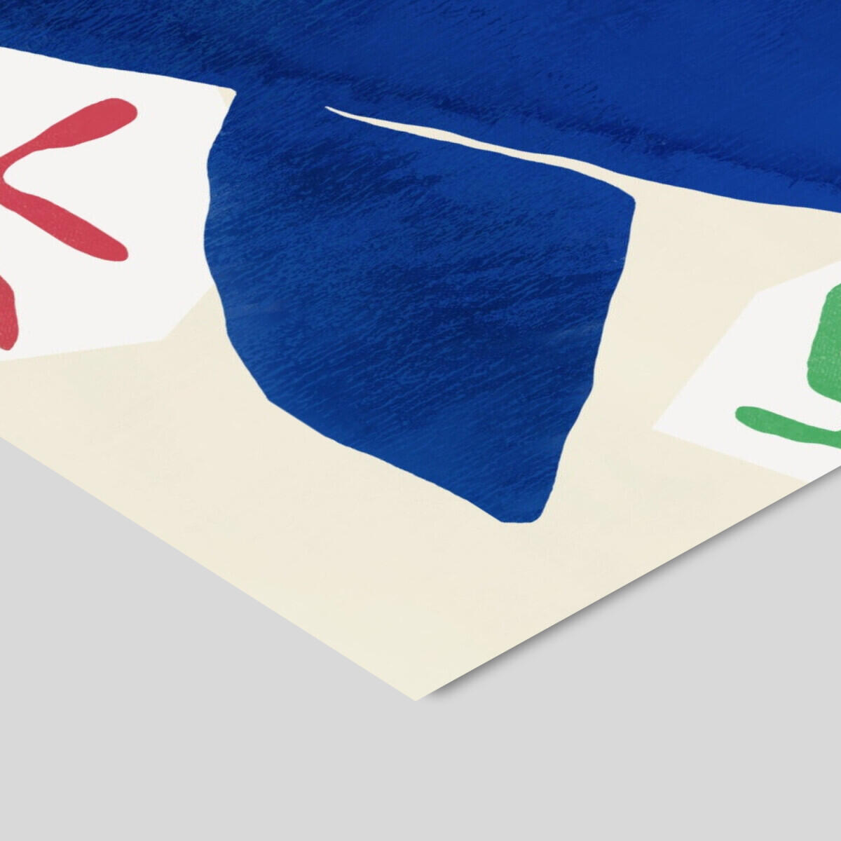 Little Dean Abstract Blue Figure plakat - A5