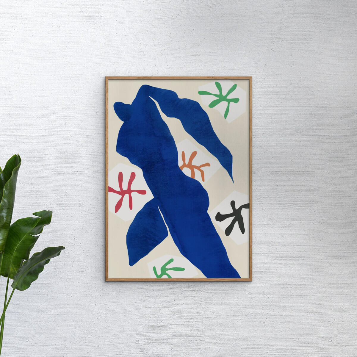 Little Dean Abstract Blue Figure plakat - A5