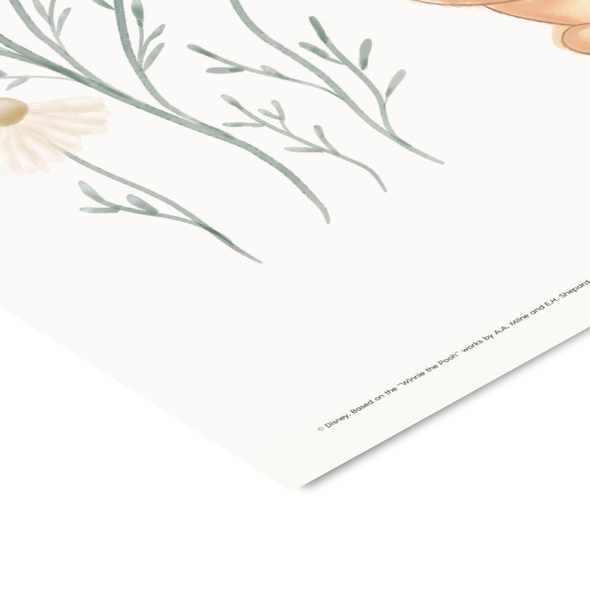 Disney Winnie the Pooh with Daisies plakat - A3