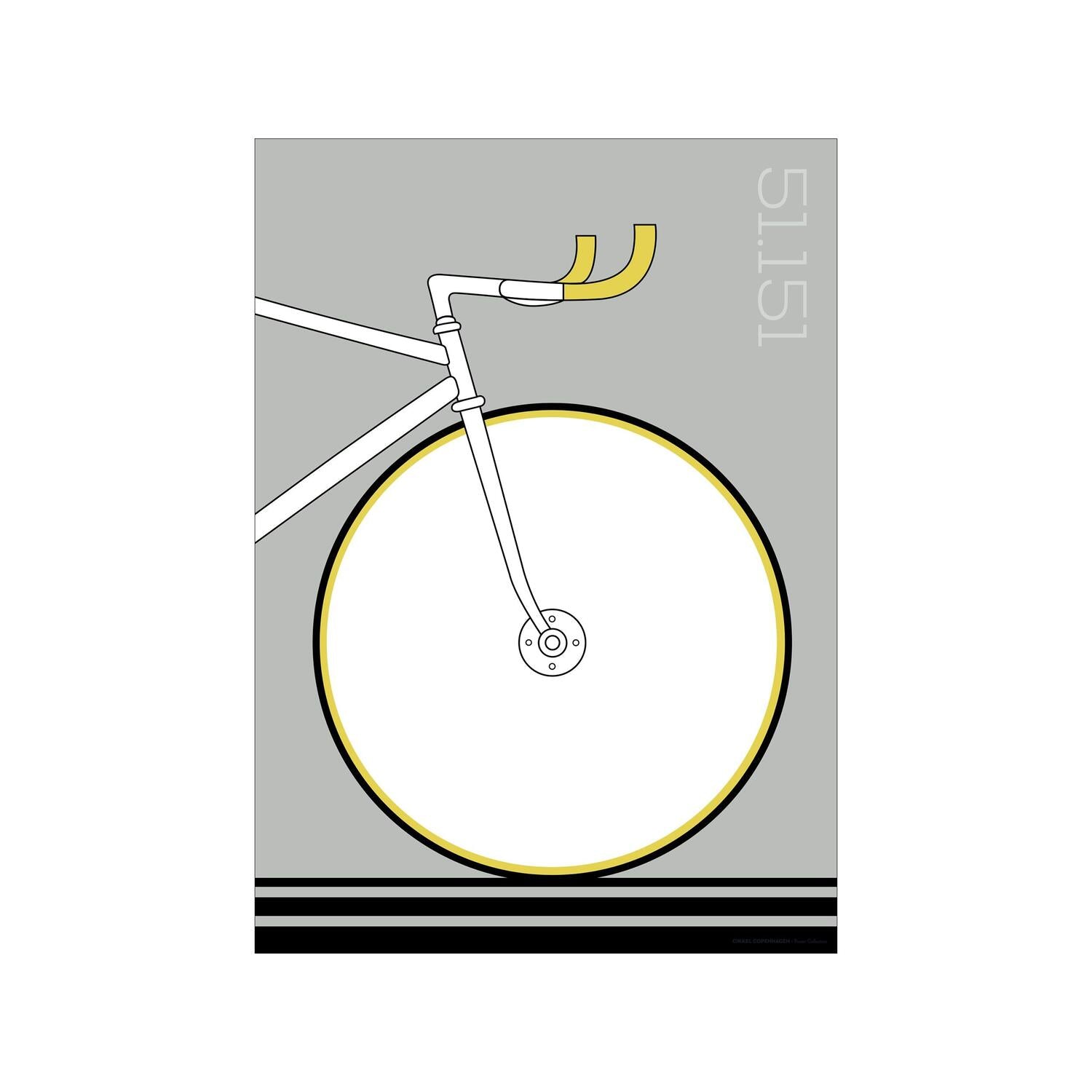 Cikkel Copenhagen Un Ora Grey plakat - 50x70 cm.