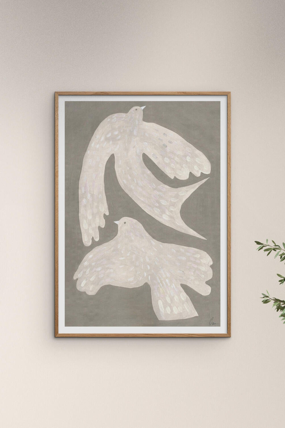 The Poster Club x Clara Schicketanz Two Birds plakat - 50x70 cm.