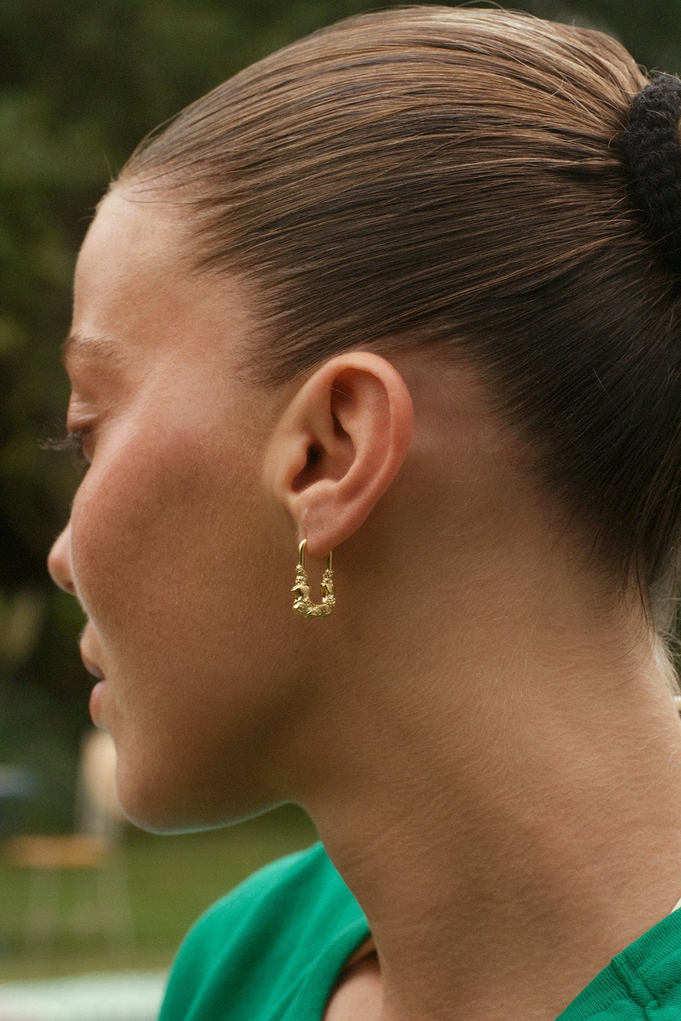 Lumina contrast øreringe - forgyldt