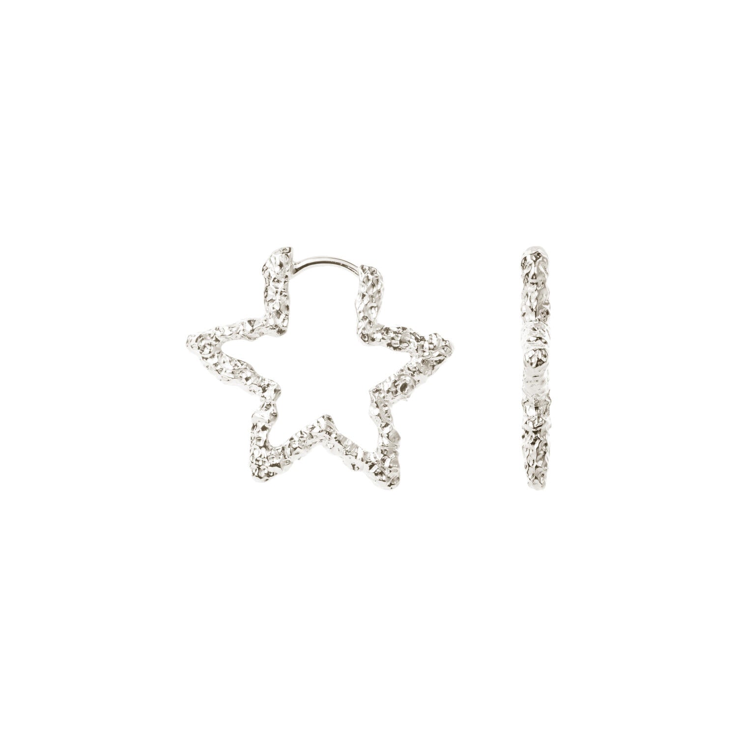Star Sparkly hoops – sølv