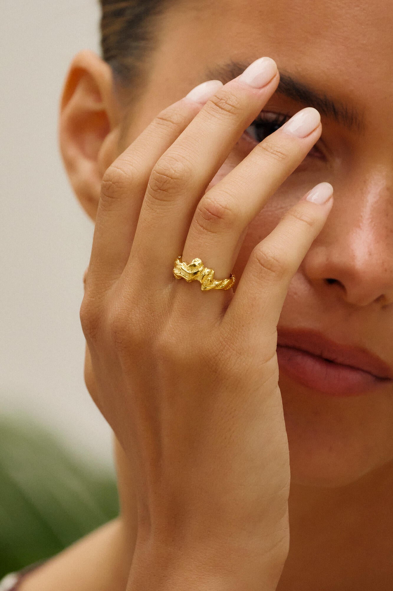 Sway Zebra ring – forgyldt