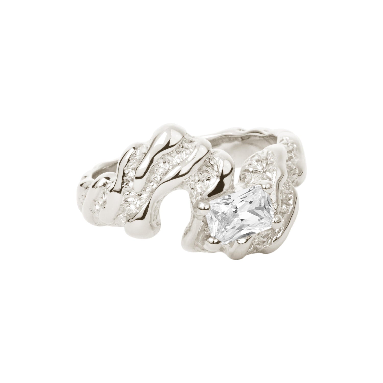 Flare Zebra ring – sølv