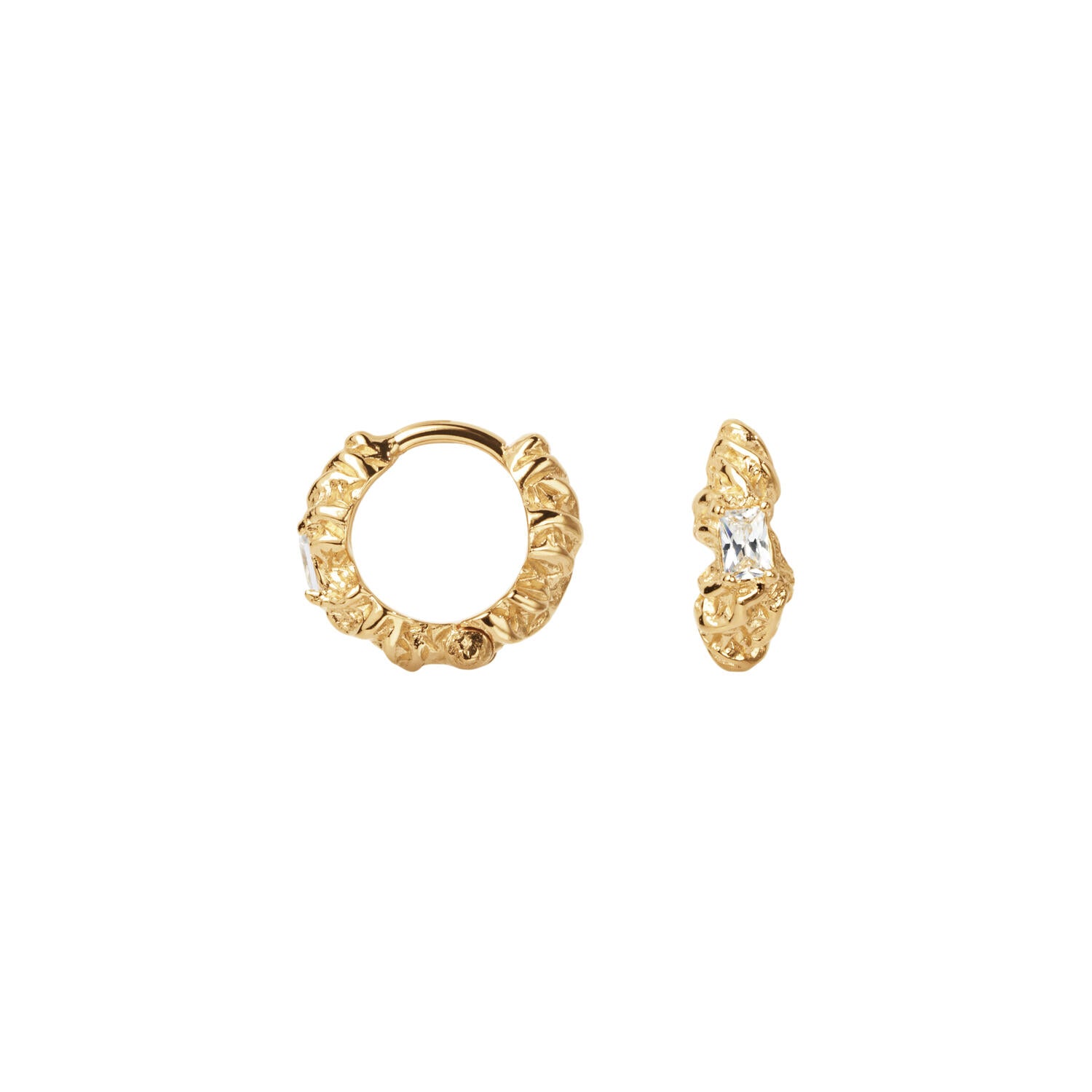 Small Flare Zebra hoops – forgyldt