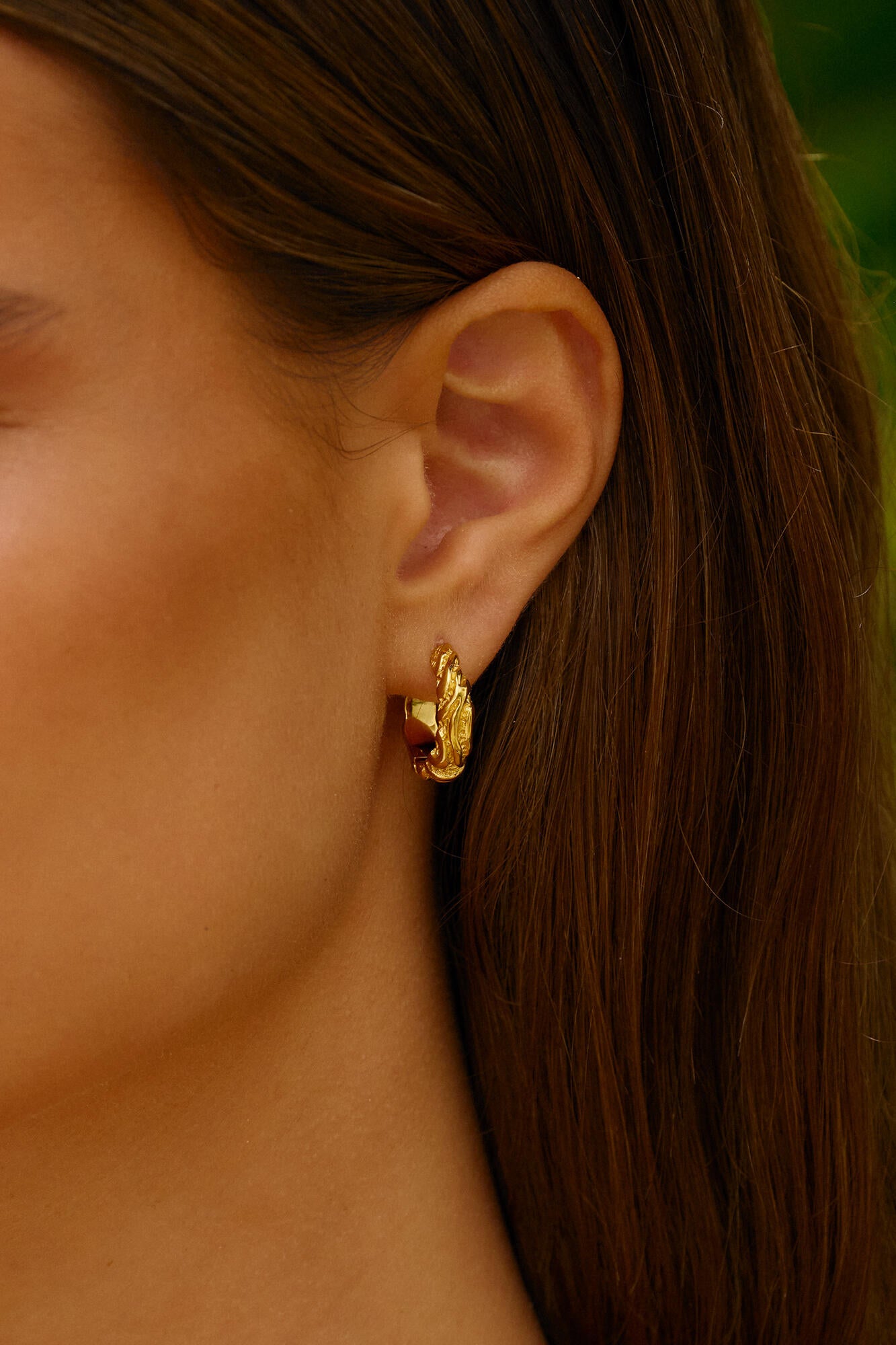 Zebra hoops – forgyldt