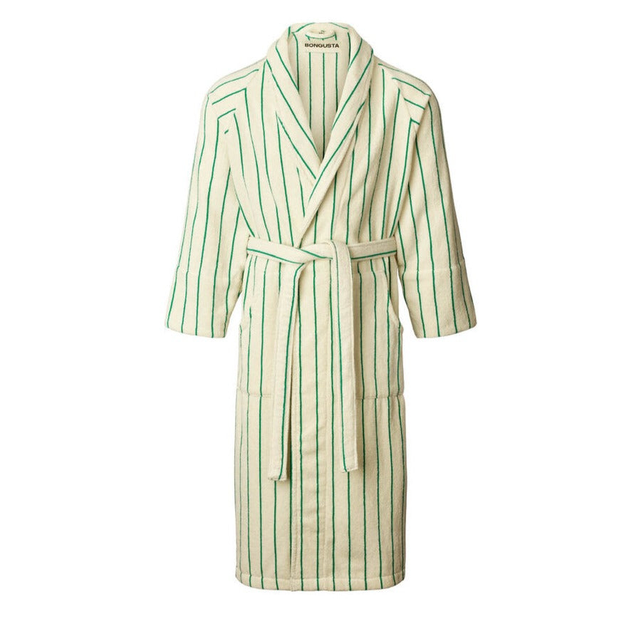 Naram badekåbe - Pure White & Grass