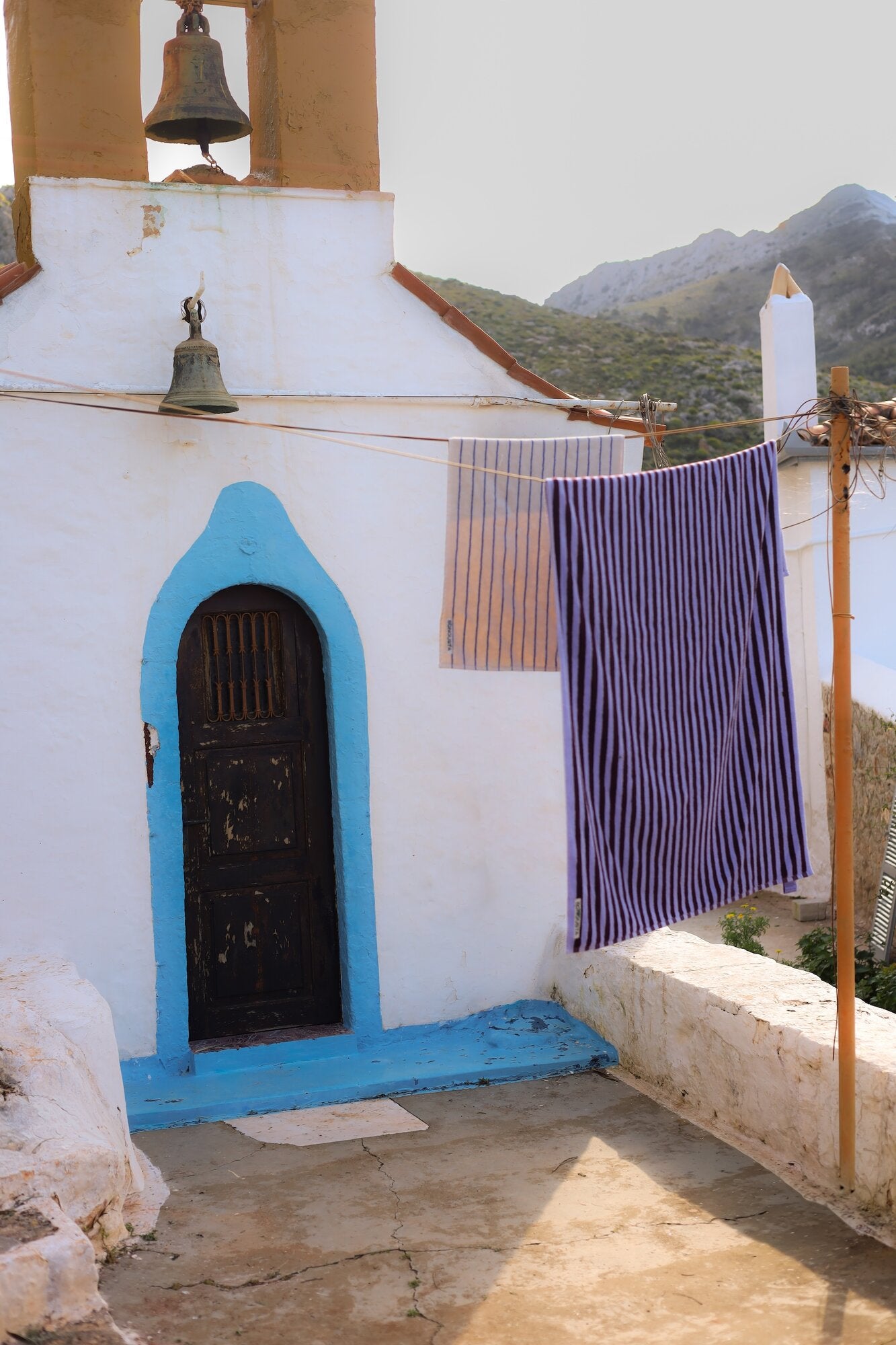 Naram håndklæde - wine & lavender blue