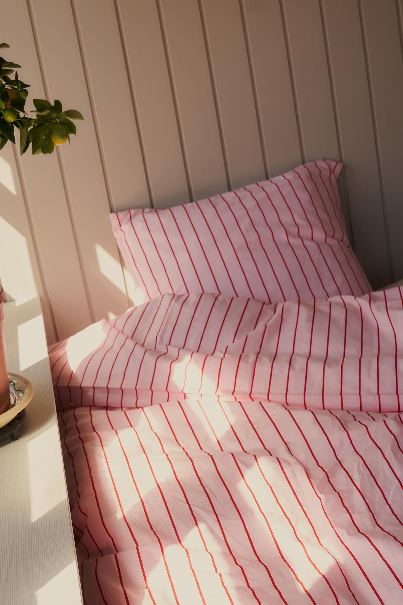 Percale sengesæt - Baby Pink & Ski Patrol