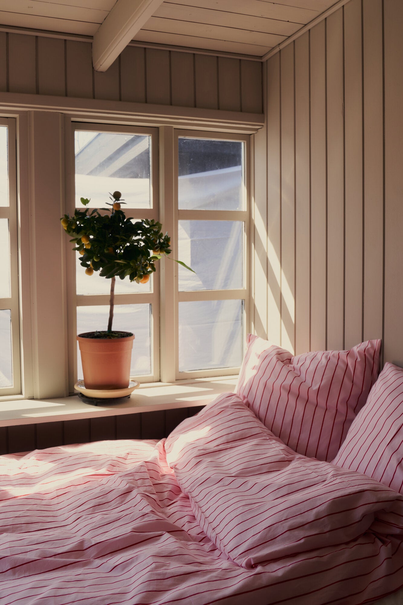 Percale sengesæt - Baby Pink & Ski Patrol
