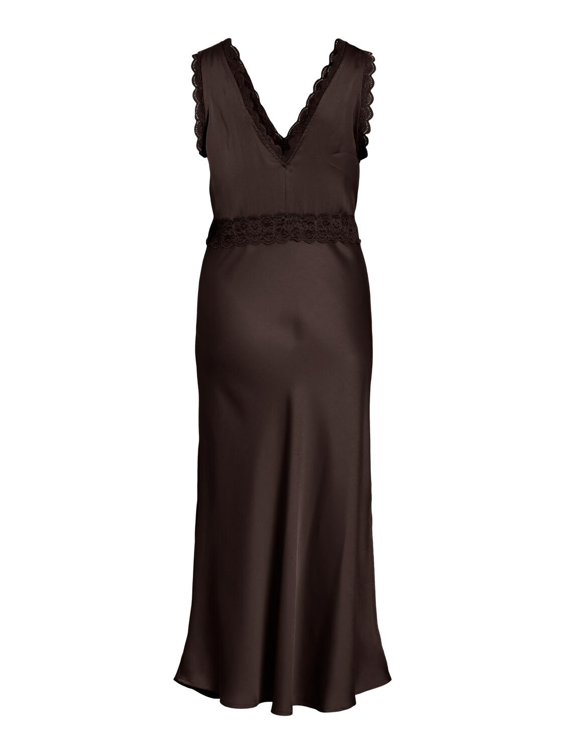 Viemily midi kjole - Coffee Bean