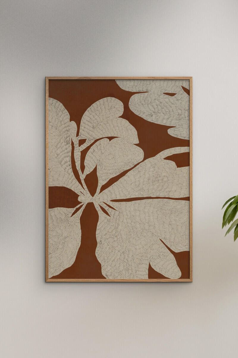 Treechild Leafy Patterns plakat - 30x40 cm