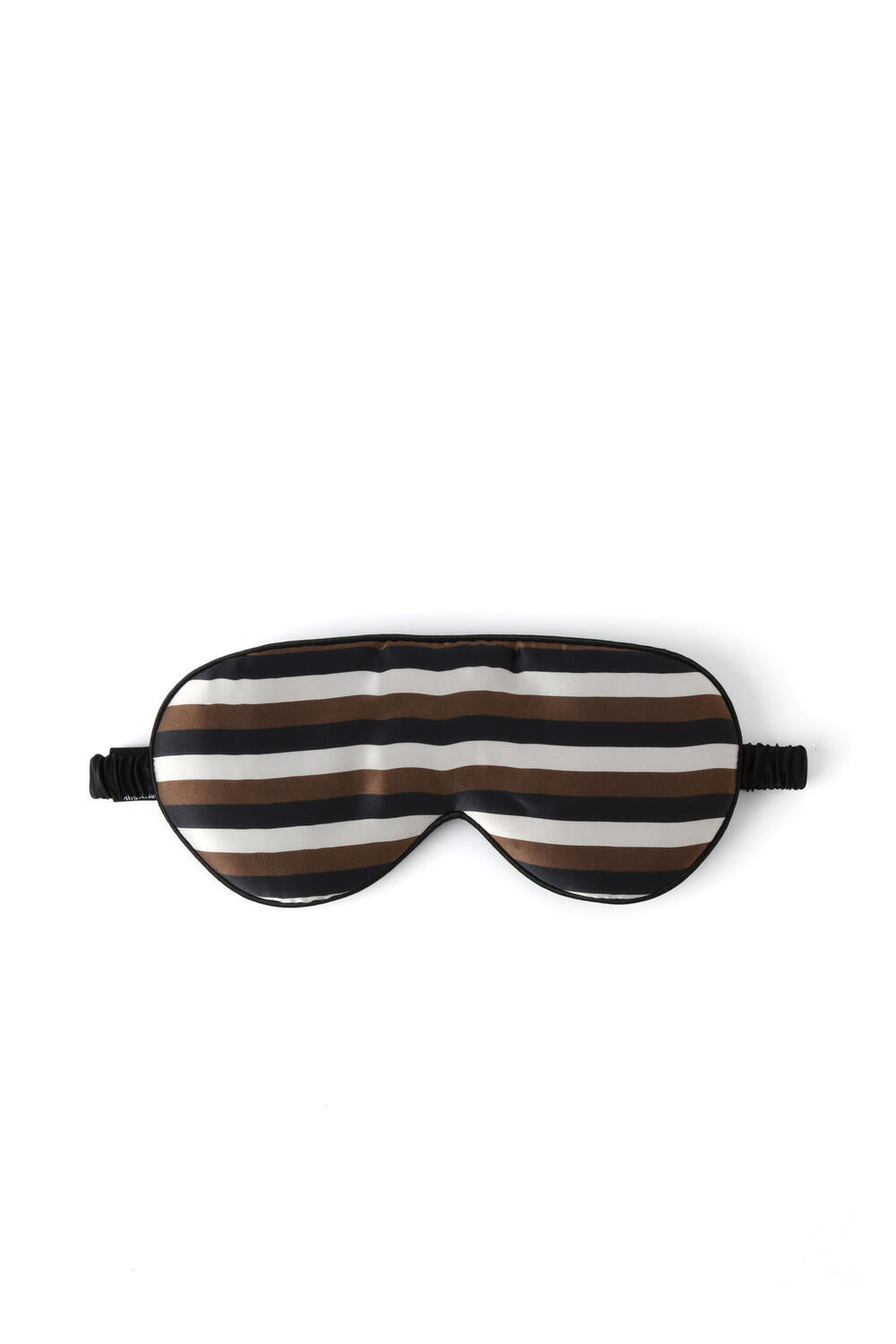 Mokka Strip sovemaske - Black, cream, mocca stripes