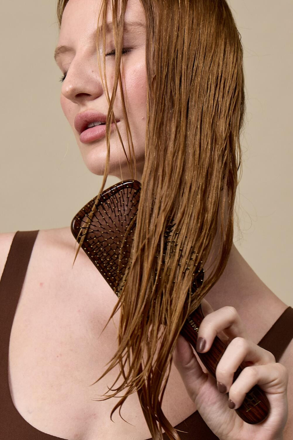 Wet+Curly hårbørste - Glossy Brown