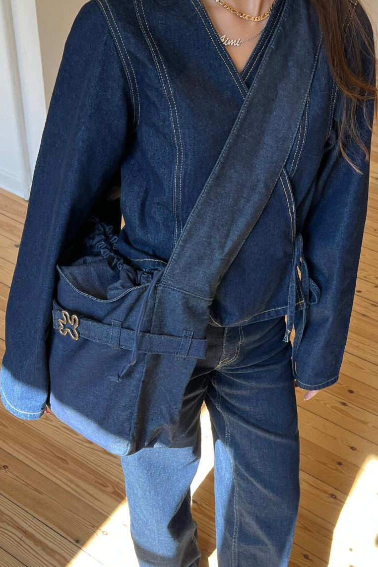 DENIM crossbody taske - blå