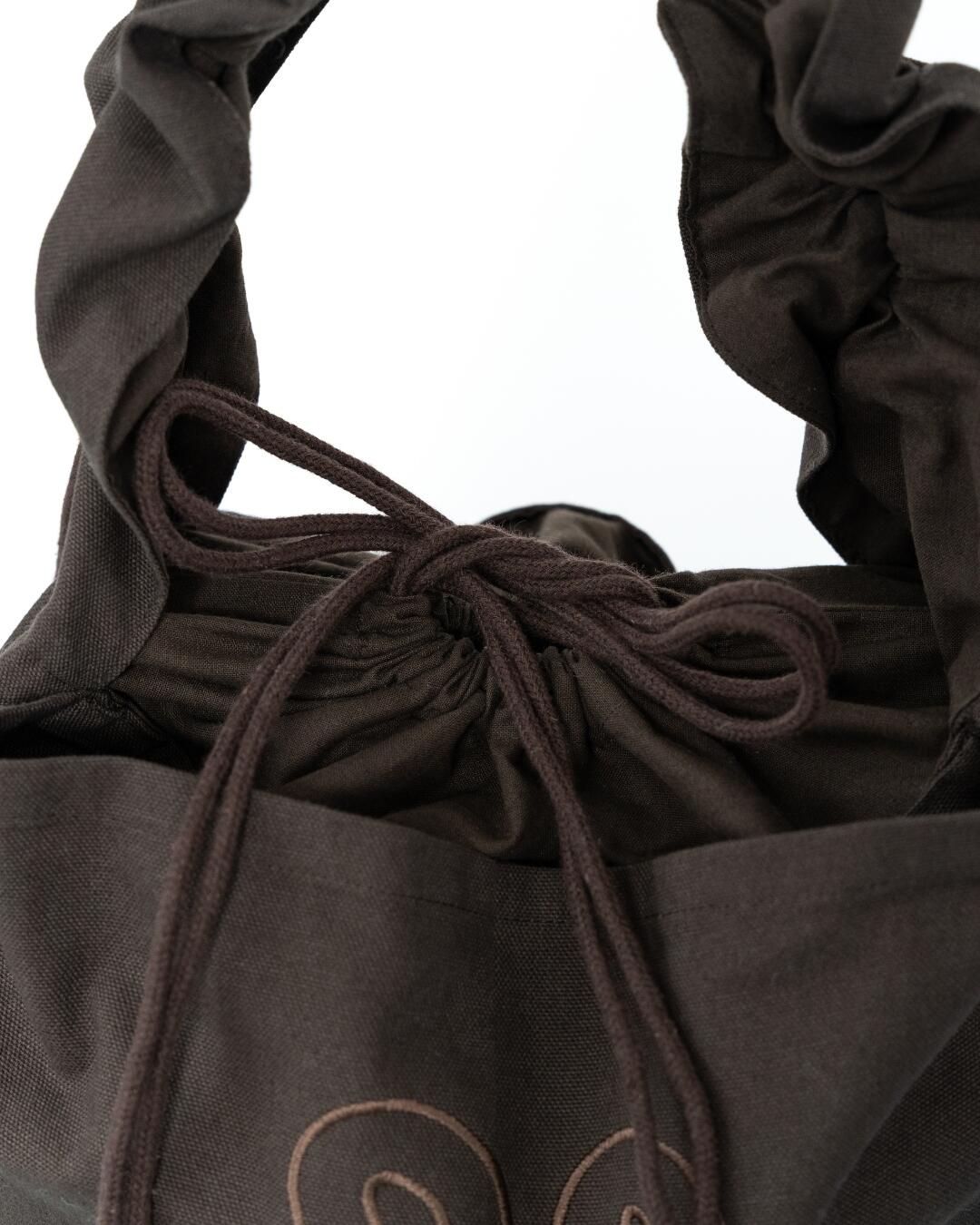 Ruffle Midi Shopper - brun