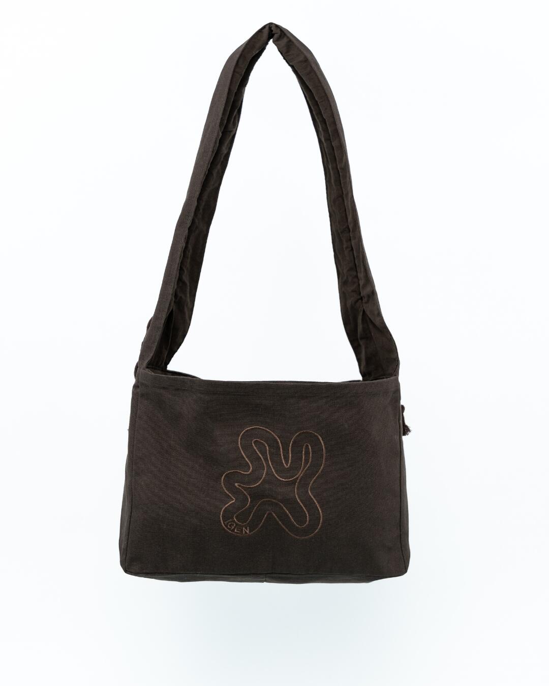 Ruffle Midi Shopper - brun
