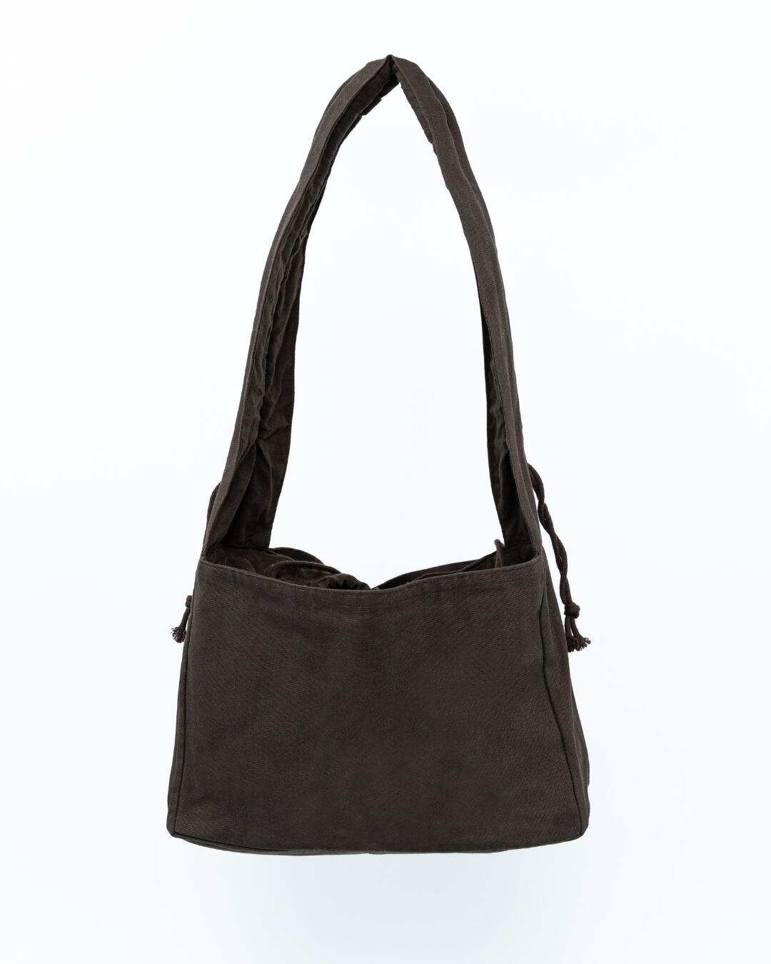 Ruffle Midi Shopper - brun