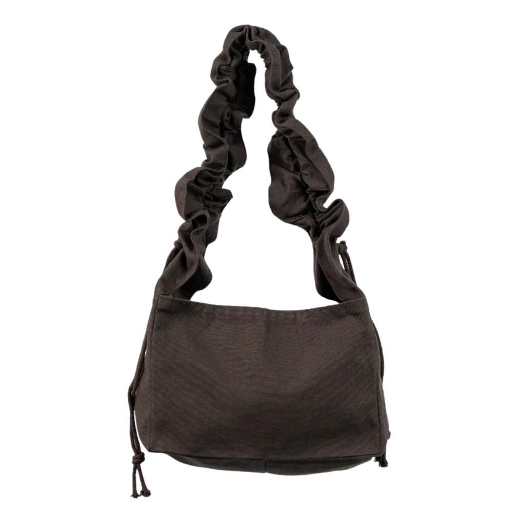 Ruffle Mini shopper - brun