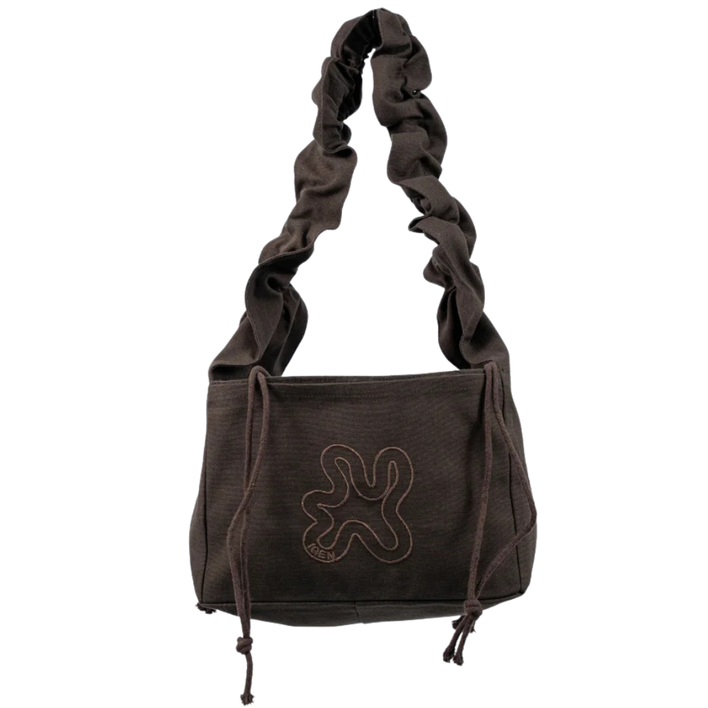 Ruffle Mini shopper - brun