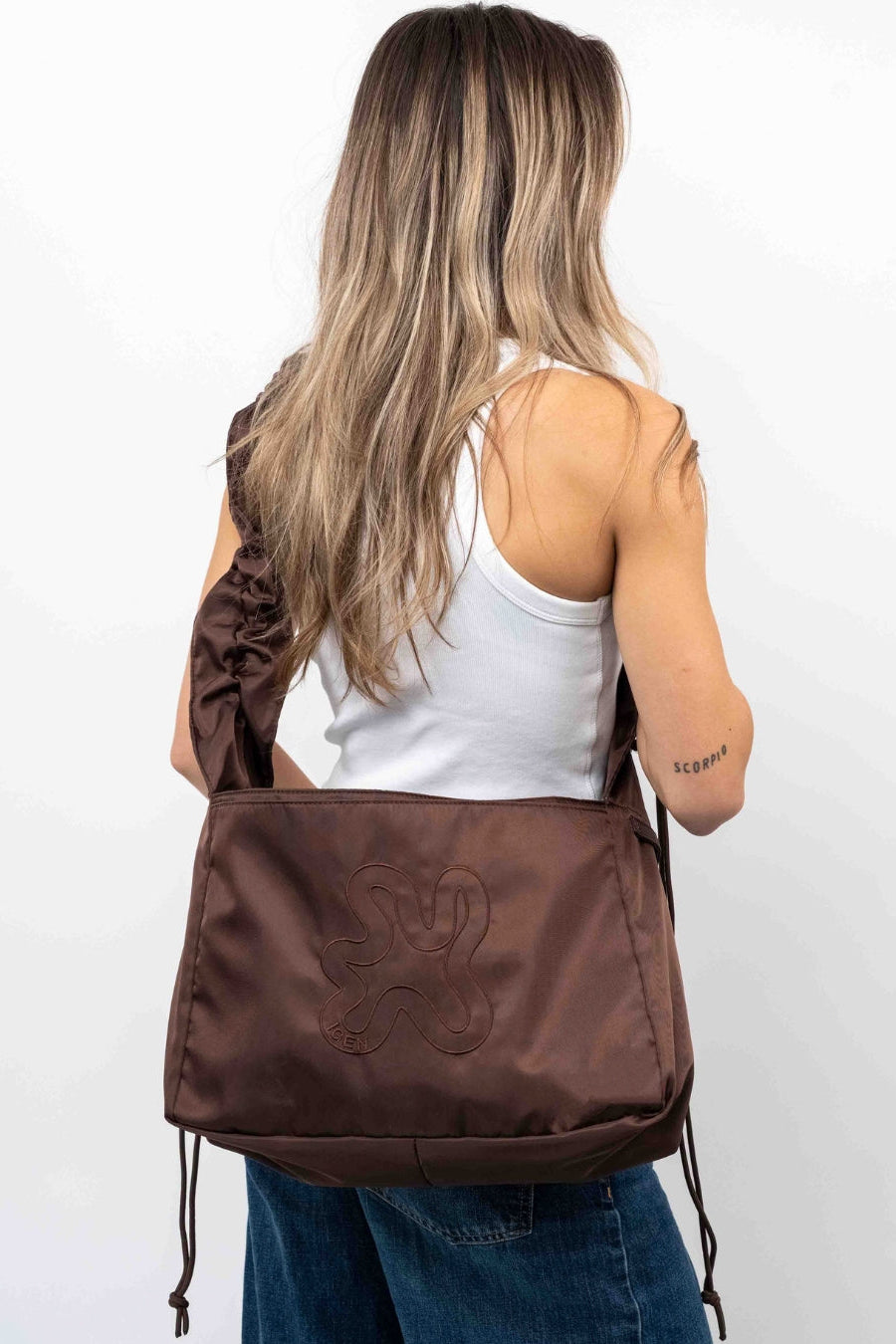 Shield Midi shopper – brun