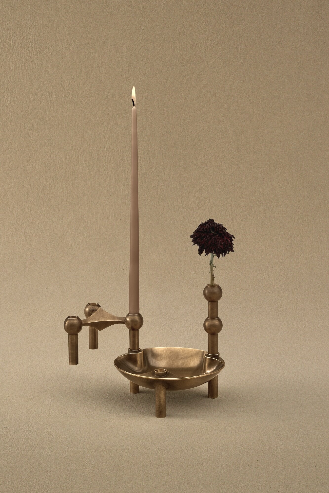Nagel skål - bruneret messing