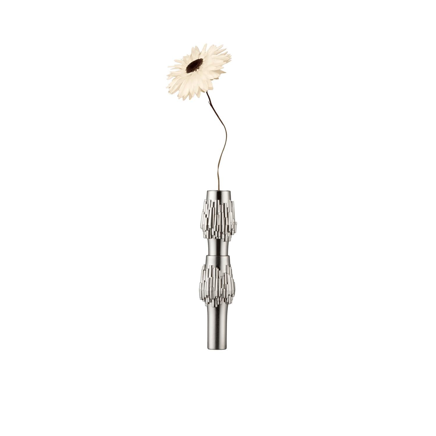 Quist vase - børstet krom