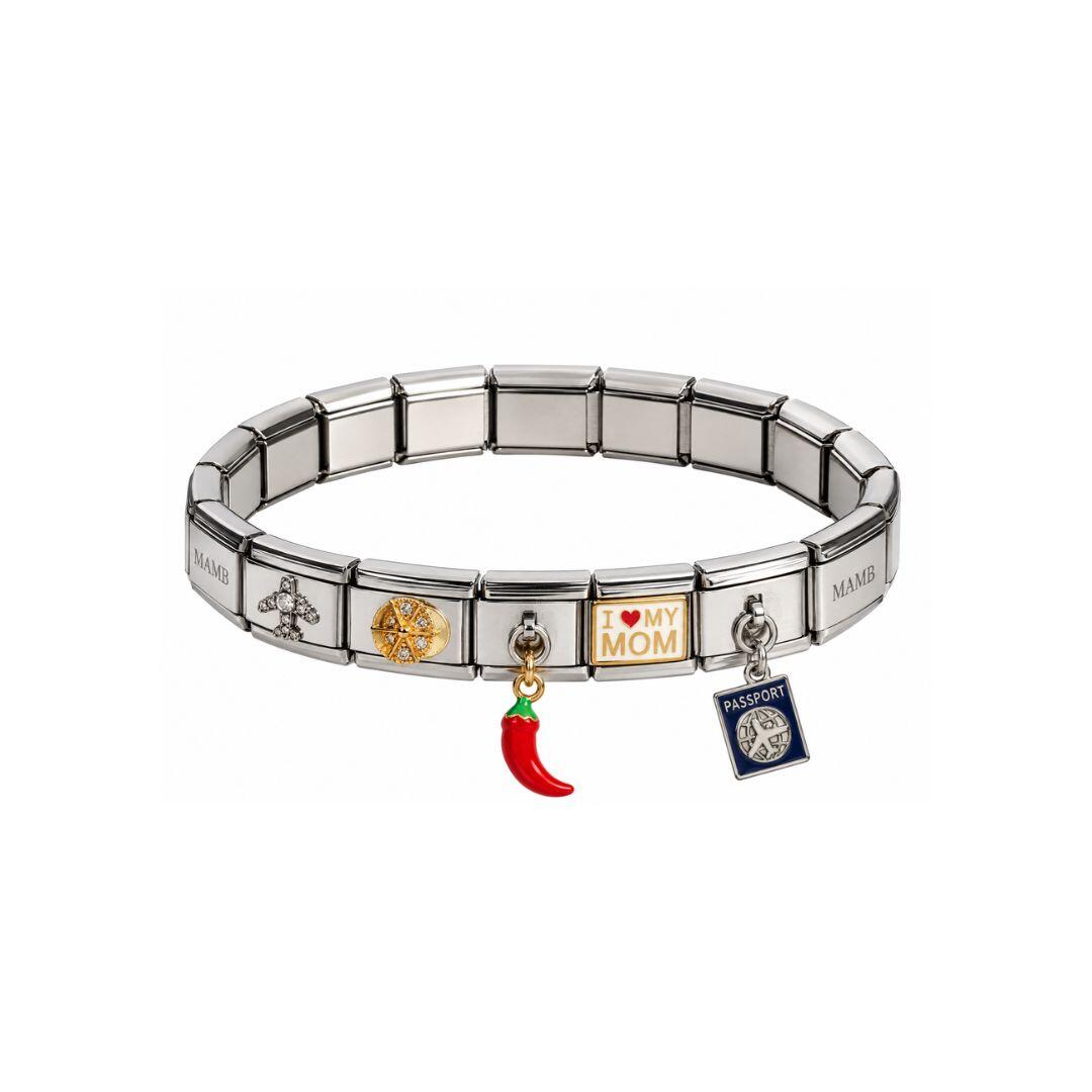 Chili charm smykke led - sølvfarvet