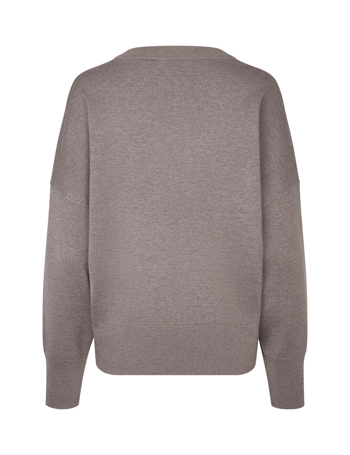 Gillian striktrøje pullover - Grey Melange