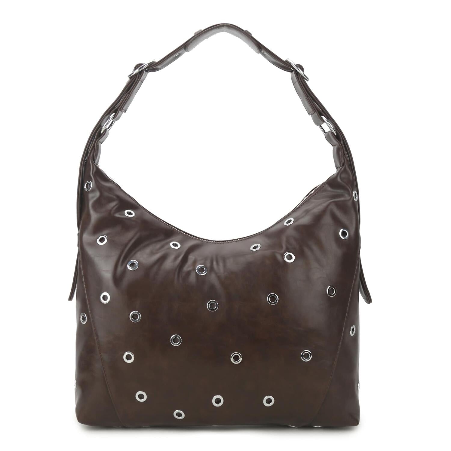 Ellie crossbody taske - Dark Brown Eyelet