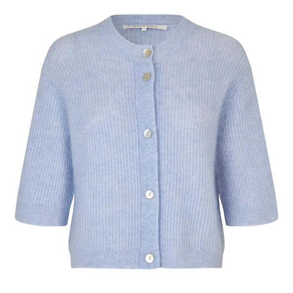 Andrea kortærmet cardigan - Brunnera Blue
