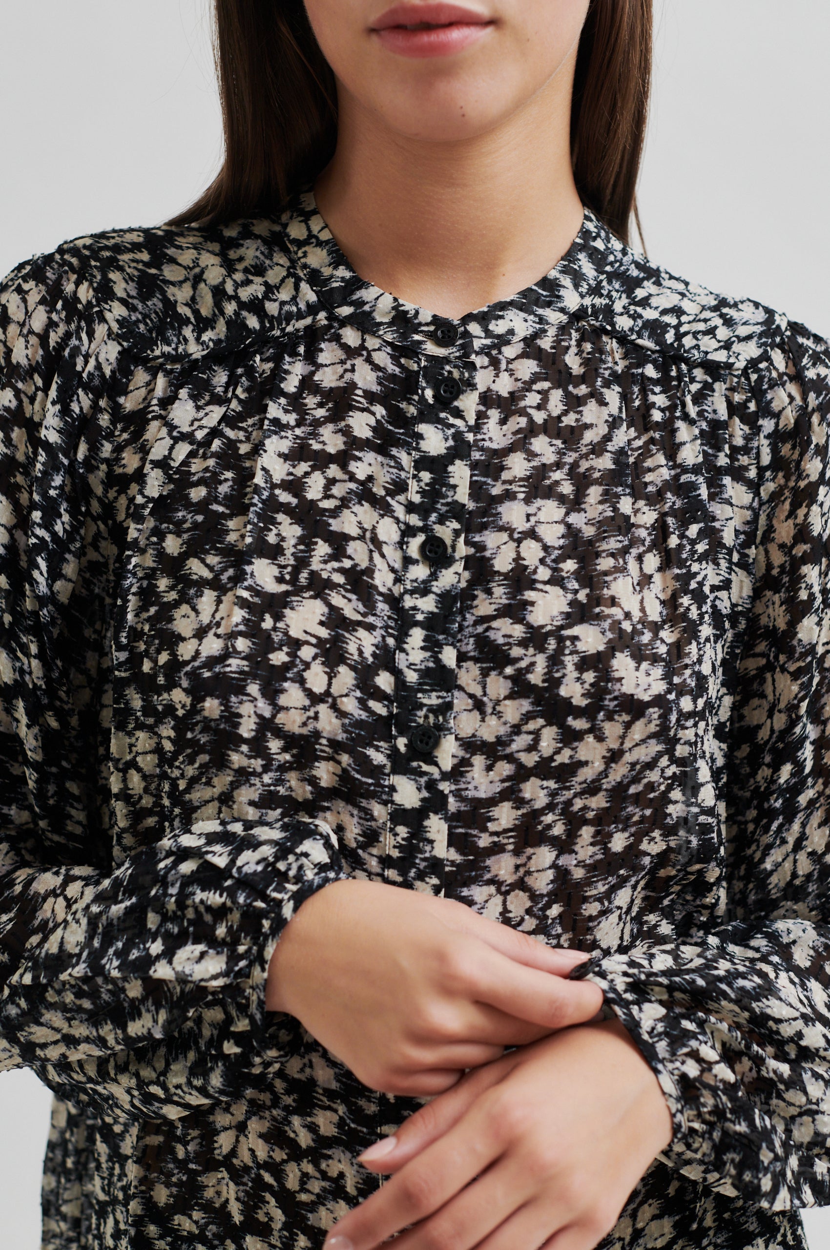 Scratch bluse - sort