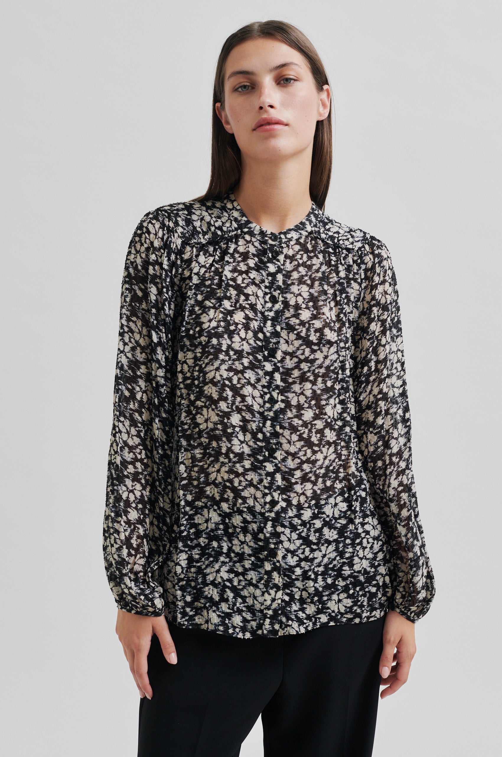 Scratch bluse - sort