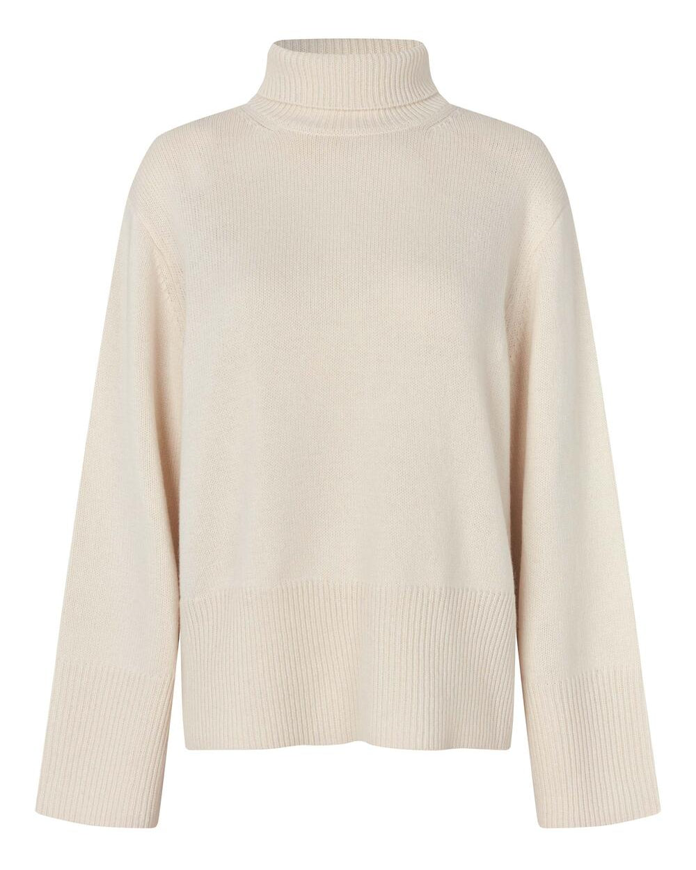 Alpha T-Neck striktrøje - creme