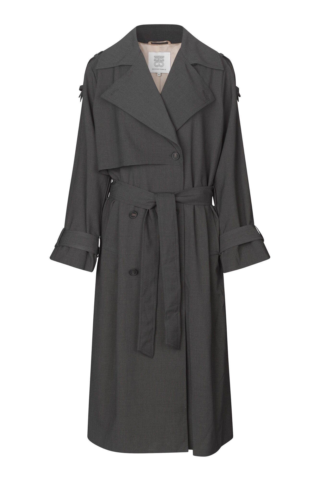 Zoe Trenchcoat - Dark grey melange