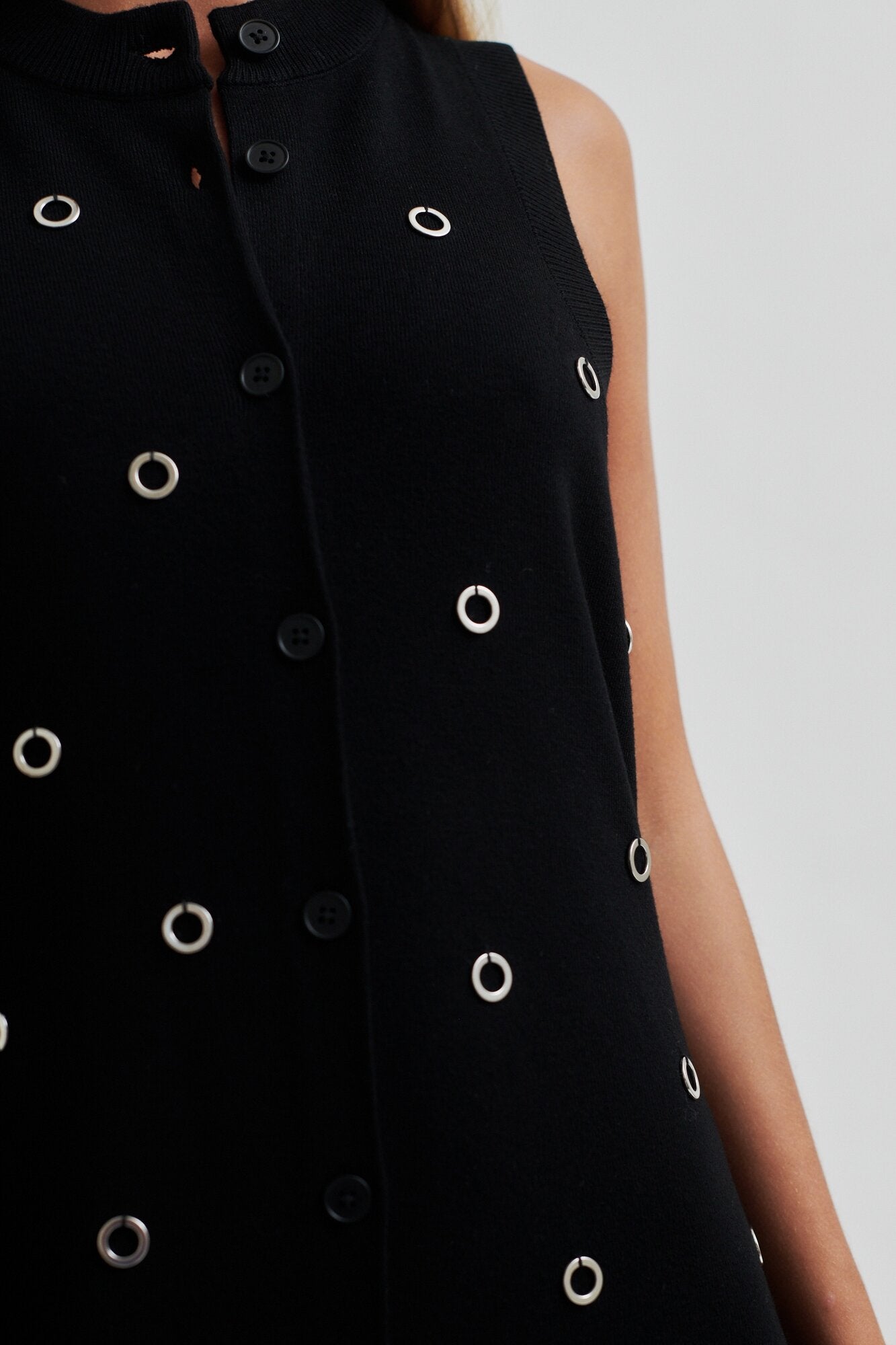 Stinne strikket kjole - sort