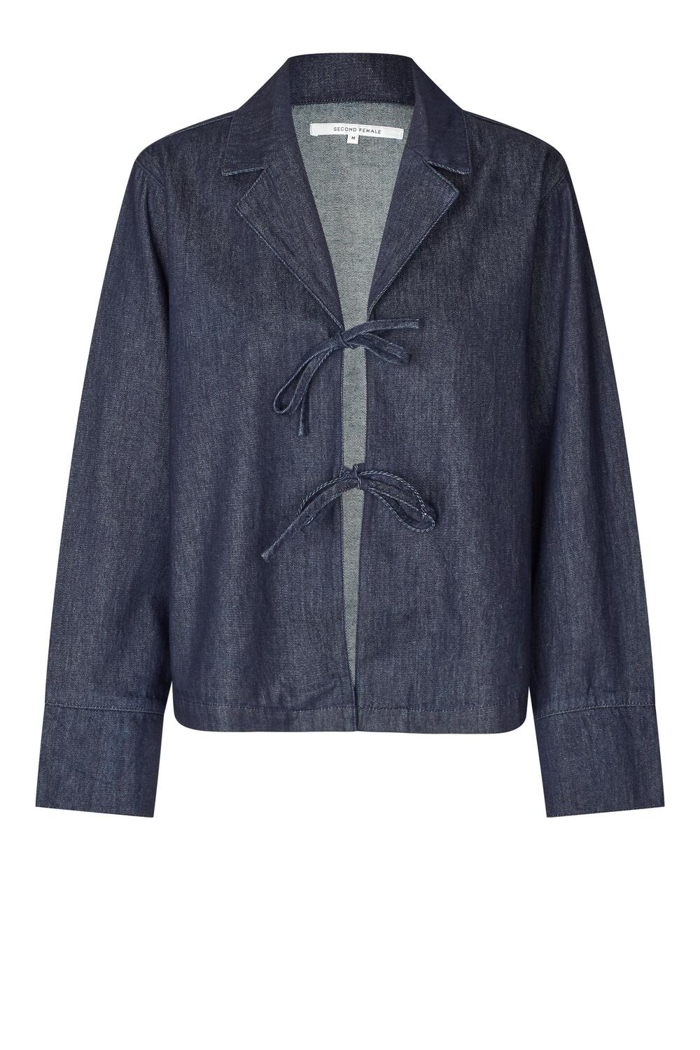Alluet denimskjorte - Dark blue denim