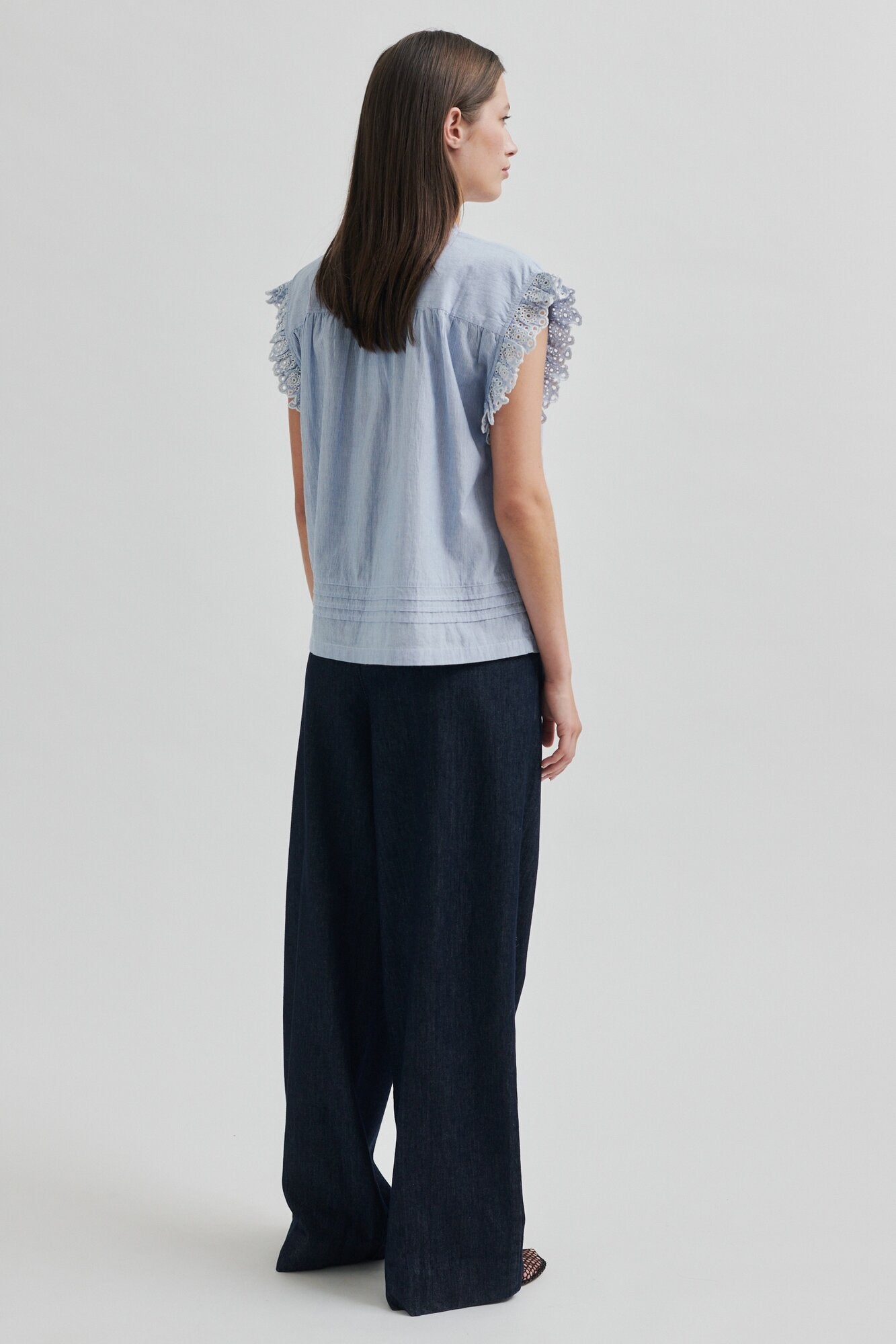 Laure Top - Light Blue Stripe