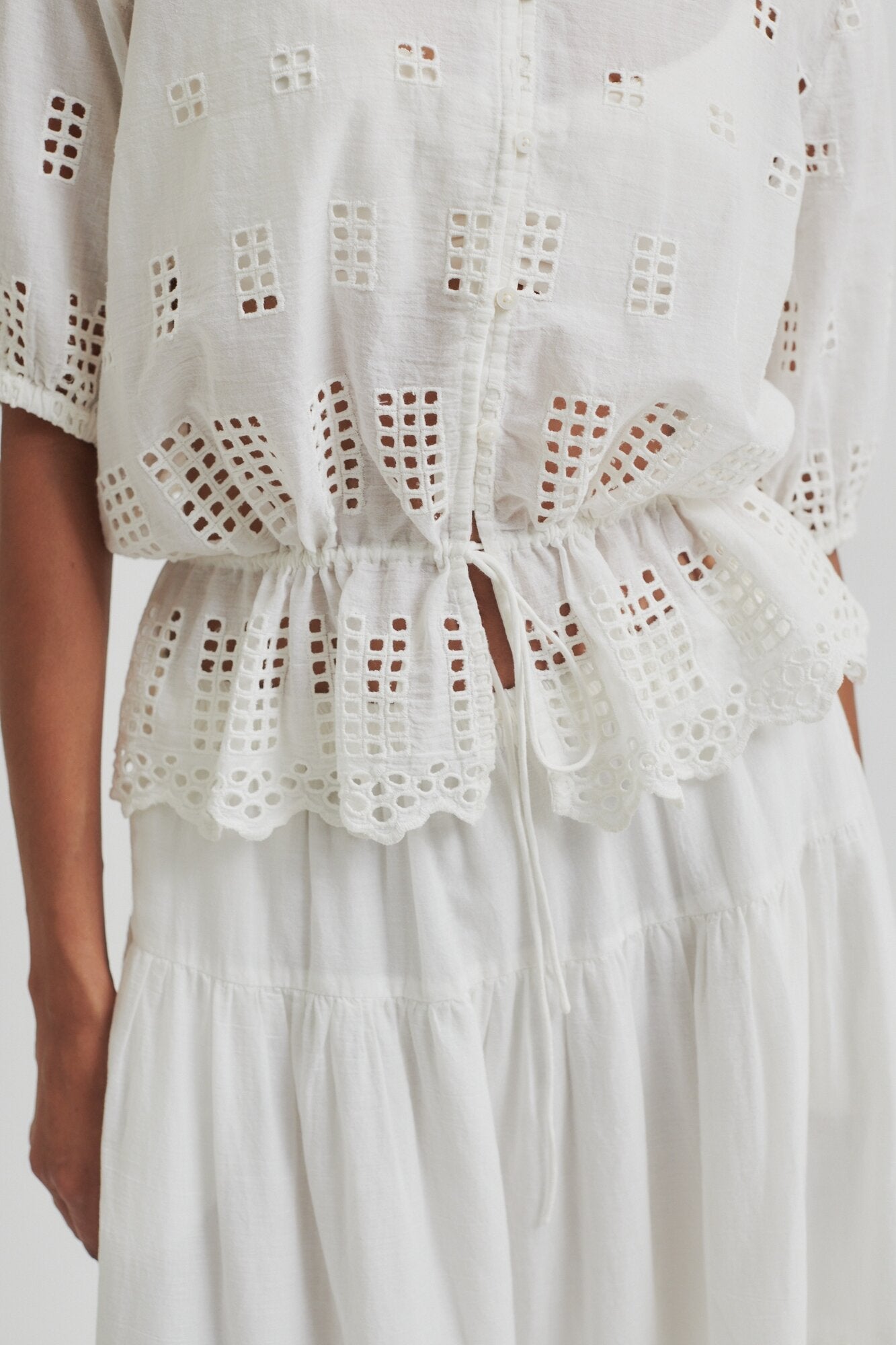 Elenore skjorte - White Alyssum