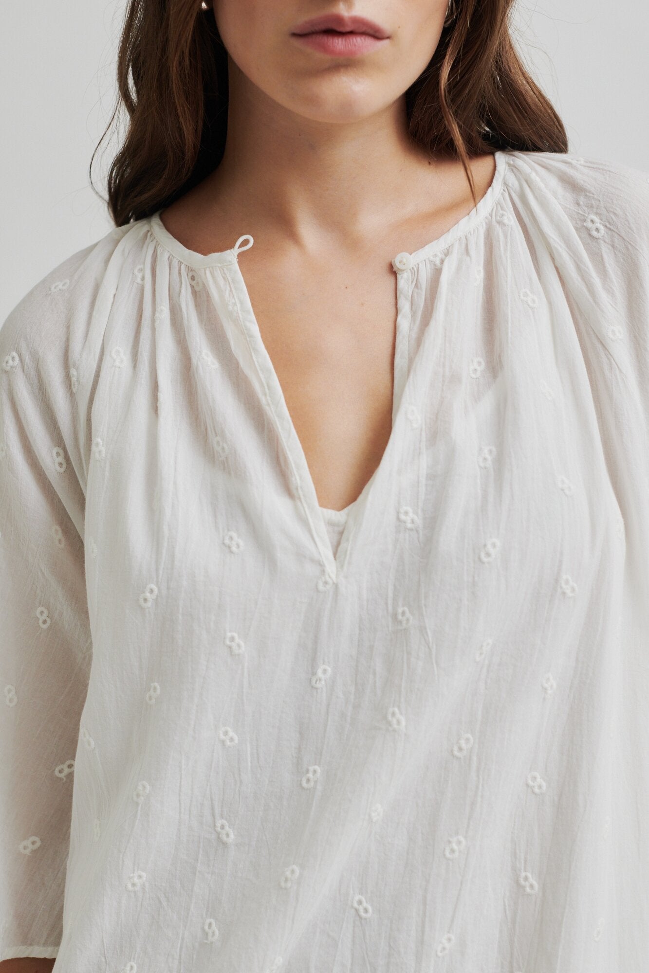 Ericae lang kjole - White Alyssum